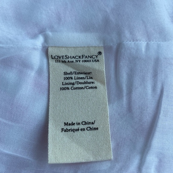NEW LoveShackFancy Shai Linen Gingham Mini Dress Pink | US 2 UK 6 - Picture 12 of 15